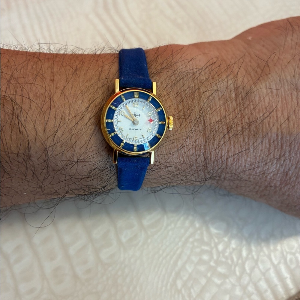 Riise Blue and Gold color Wristwatch